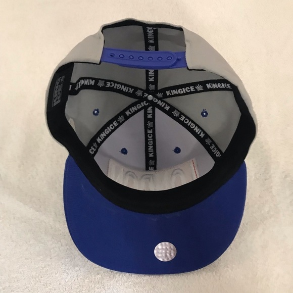 King Ice for London England Grey & Blue SnapBack Adjustable Travel & Ball Cap - Picture 4 of 16